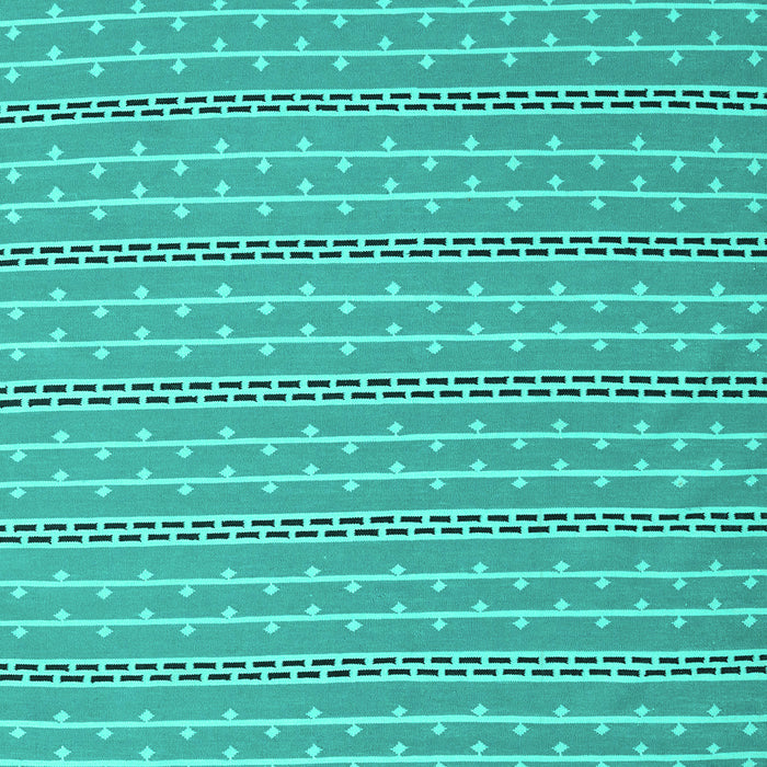 Machine Washable Abstract Turquoise Contemporary Area Rugs, wshcon2425turq