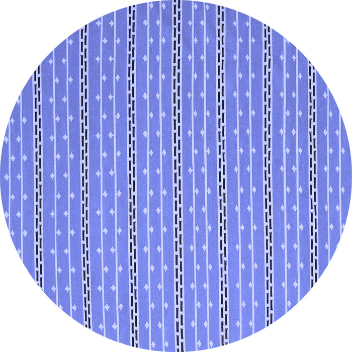Round Abstract Blue Contemporary Rug, con2425blu