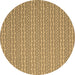 Round Abstract Brown Contemporary Rug, con2425brn