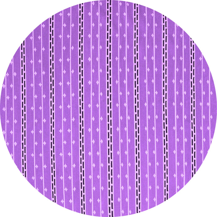 Round Abstract Purple Contemporary Rug, con2425pur