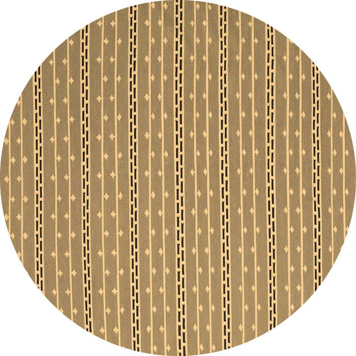 Round Machine Washable Abstract Brown Contemporary Rug, wshcon2425brn