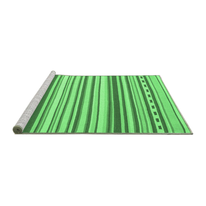 Sideview of Machine Washable Southwestern Emerald Green Country Area Rugs, wshcon2426emgrn