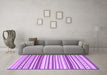 Machine Washable Southwestern Purple Country Area Rugs in a Living Room, wshcon2426pur
