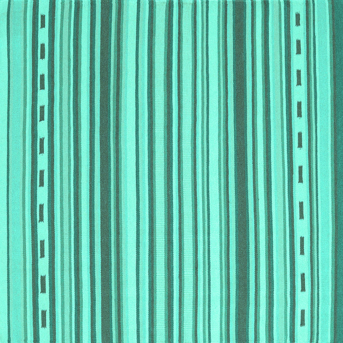 Square Machine Washable Southwestern Turquoise Country Area Rugs, wshcon2426turq