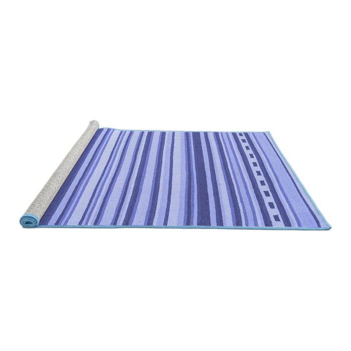 Sideview of Machine Washable Southwestern Blue Country Rug, wshcon2426blu