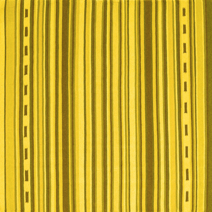 Square Machine Washable Southwestern Yellow Country Rug, wshcon2426yw