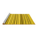 Sideview of Machine Washable Southwestern Yellow Country Rug, wshcon2426yw