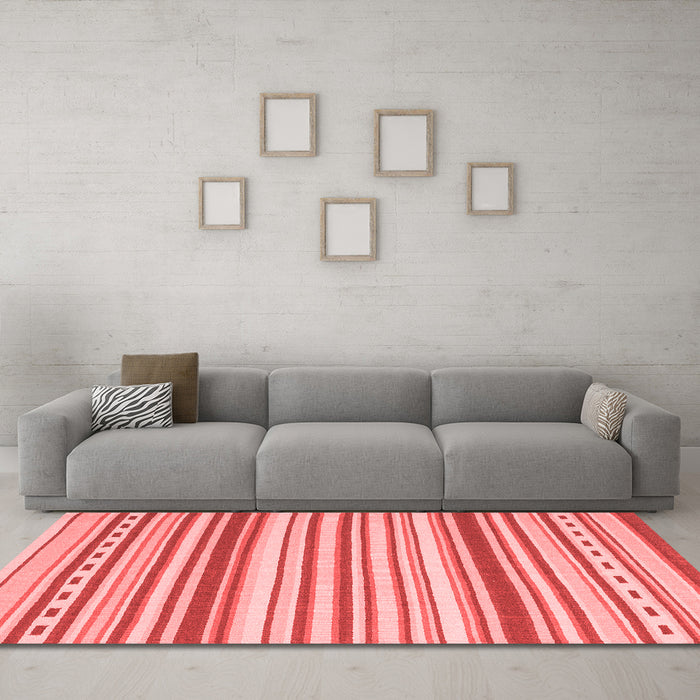 Country Red Washable Rugs