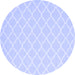 Round Trellis Blue Modern Rug, con2427blu