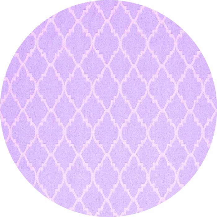 Round Trellis Purple Modern Rug, con2427pur