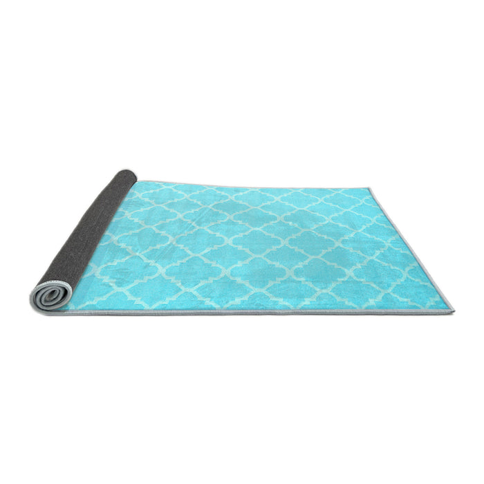 Sideview of Trellis Light Blue Modern Rug, con2427lblu