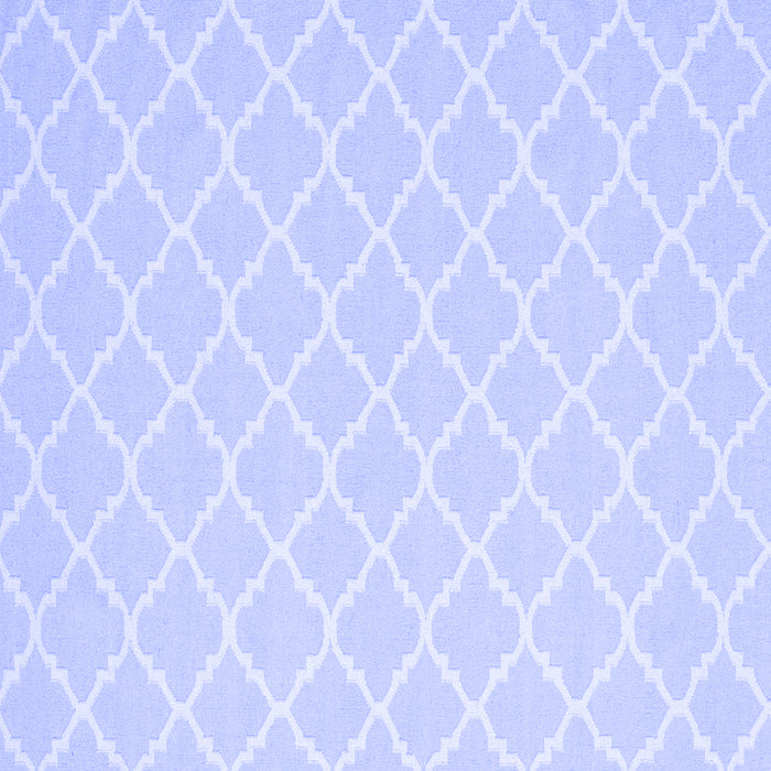 Square Machine Washable Trellis Blue Modern Rug, wshcon2427blu