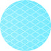 Round Trellis Light Blue Modern Rug, con2427lblu