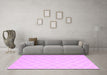 Machine Washable Trellis Pink Modern Rug in a Living Room, wshcon2427pnk