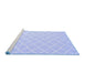 Sideview of Machine Washable Trellis Blue Modern Rug, wshcon2427blu