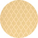 Round Trellis Brown Modern Rug, con2427brn