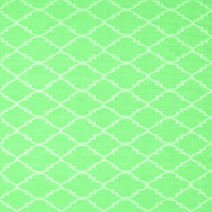 Square Machine Washable Trellis Emerald Green Modern Area Rugs, wshcon2427emgrn