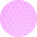 Round Trellis Pink Modern Rug, con2427pnk