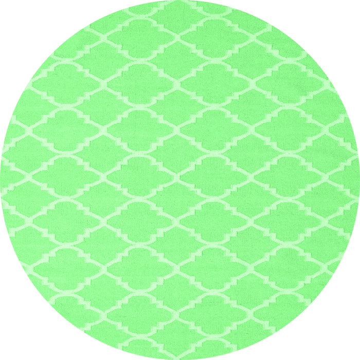 Round Trellis Emerald Green Modern Rug, con2427emgrn