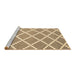 Sideview of Machine Washable Abstract Brown Contemporary Rug, wshcon2428brn