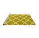 Sideview of Machine Washable Abstract Yellow Contemporary Rug, wshcon2428yw