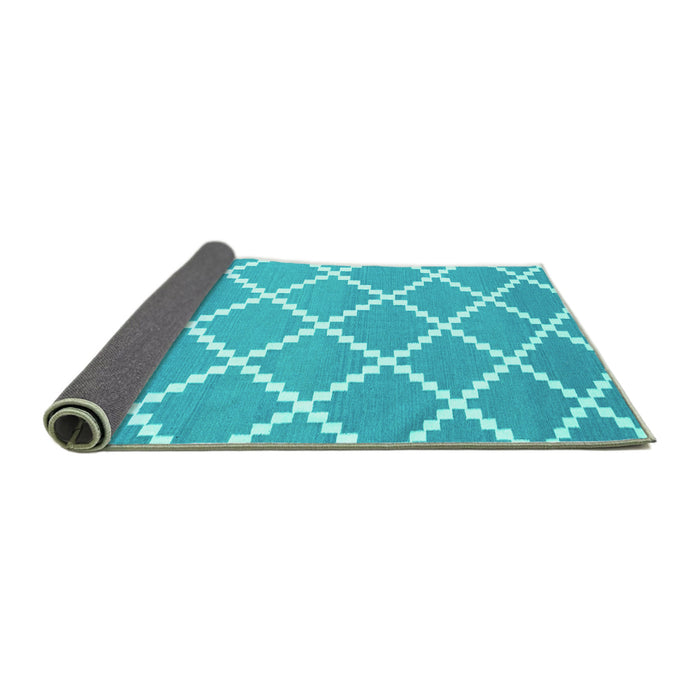 Sideview of Abstract Turquoise Contemporary Rug, con2428turq