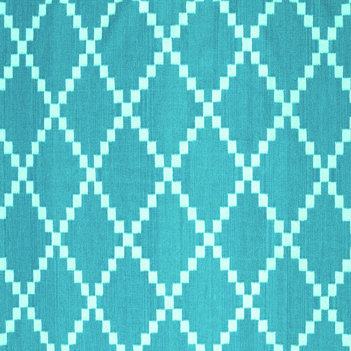 Square Abstract Turquoise Contemporary Rug, con2428turq
