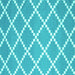 Square Abstract Turquoise Contemporary Rug, con2428turq