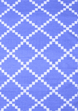 Abstract Blue Contemporary Rug, con2428blu