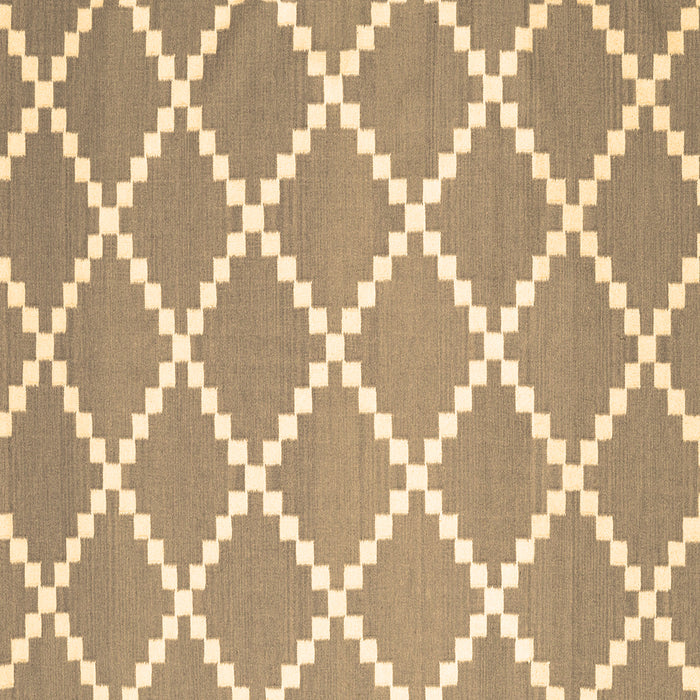 Square Machine Washable Abstract Brown Contemporary Rug, wshcon2428brn