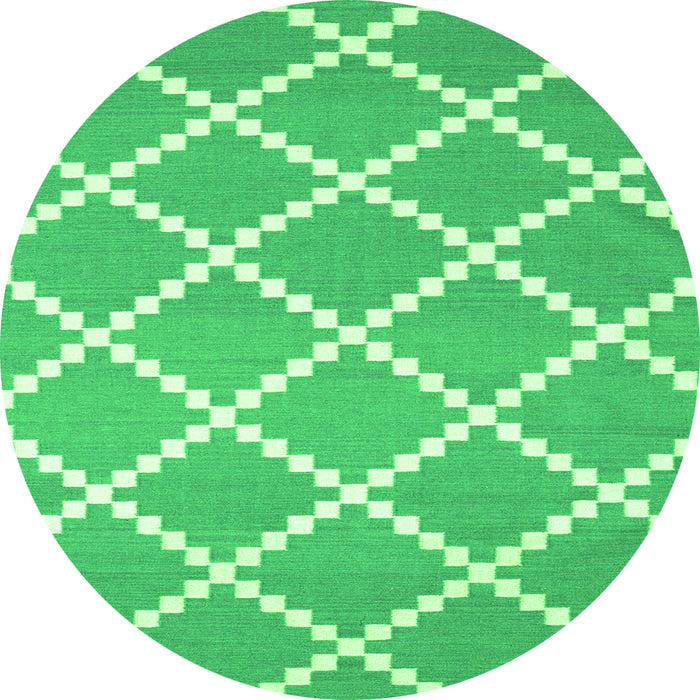 Square Abstract Green Contemporary Rug, con2428grn