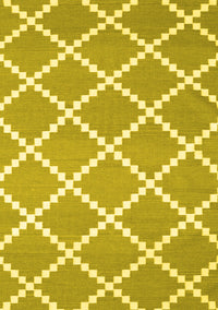 Abstract Yellow Contemporary Rug, con2428yw