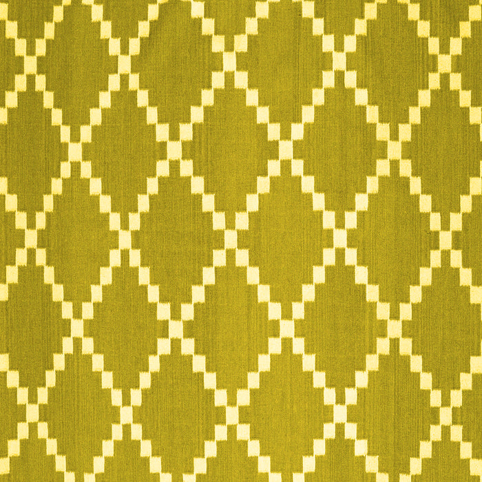 Square Abstract Yellow Contemporary Rug, con2428yw
