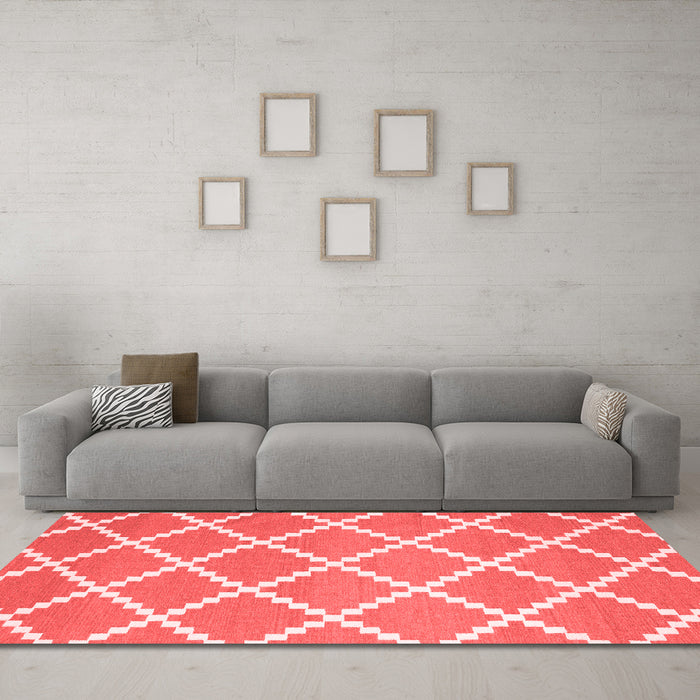 Contemporary Red Washable Rugs