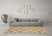 Machine Washable Abstract Brown Contemporary Rug in a Living Room,, wshcon2428brn