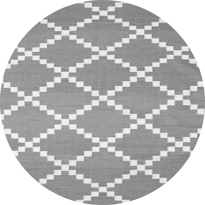 Square Abstract Gray Contemporary Rug, con2428gry