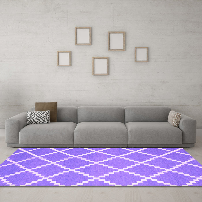 Machine Washable Abstract Purple Contemporary Area Rugs in a Living Room, wshcon2428pur