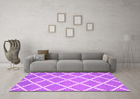 Machine Washable Abstract Pink Contemporary Rug, wshcon2428pnk