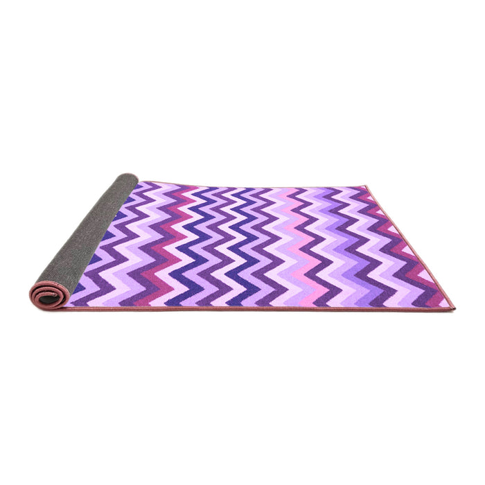 Sideview of Abstract Purple Contemporary Rug, con2429pur
