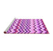 Sideview of Machine Washable Abstract Pink Contemporary Rug, wshcon2429pnk