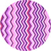 Round Abstract Pink Contemporary Rug, con2429pnk