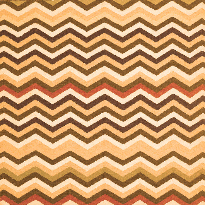 Serging Thickness of Abstract Orange Contemporary Rug, con2429org