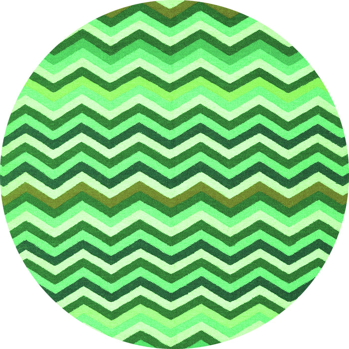 Square Abstract Green Contemporary Rug, con2429grn