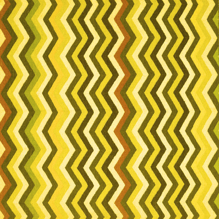 Square Abstract Yellow Contemporary Rug, con2429yw