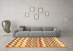 Machine Washable Abstract Orange Contemporary Area Rugs in a Living Room, wshcon2429org