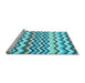 Sideview of Machine Washable Abstract Light Blue Contemporary Rug, wshcon2429lblu