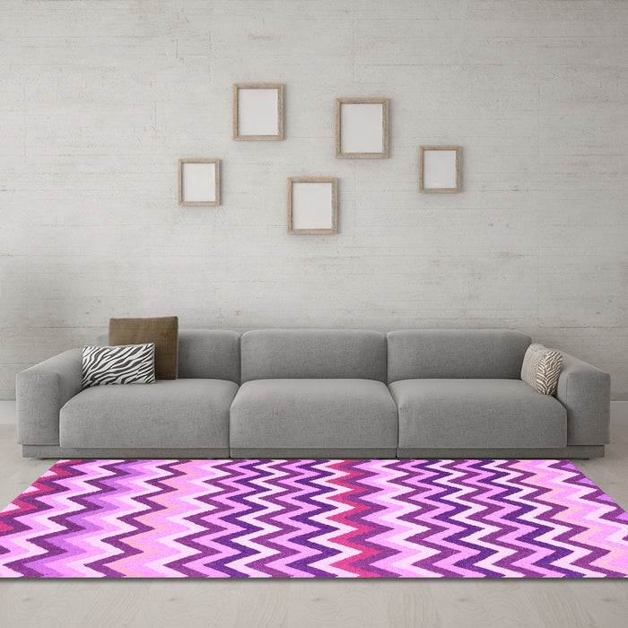 Machine Washable Abstract Pink Contemporary Rug in a Living Room, wshcon2429pnk