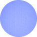 Round Abstract Blue Contemporary Rug, con242blu