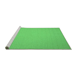 Sideview of Machine Washable Abstract Emerald Green Contemporary Area Rugs, wshcon242emgrn