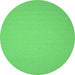 Round Abstract Emerald Green Contemporary Rug, con242emgrn